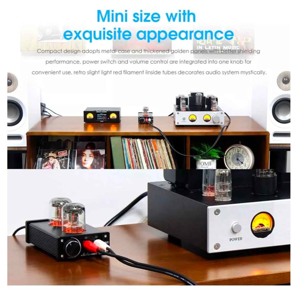Nobsound E6 Préamplificateur à lampes stéréo Class A Tube Preamp Stereo RCA