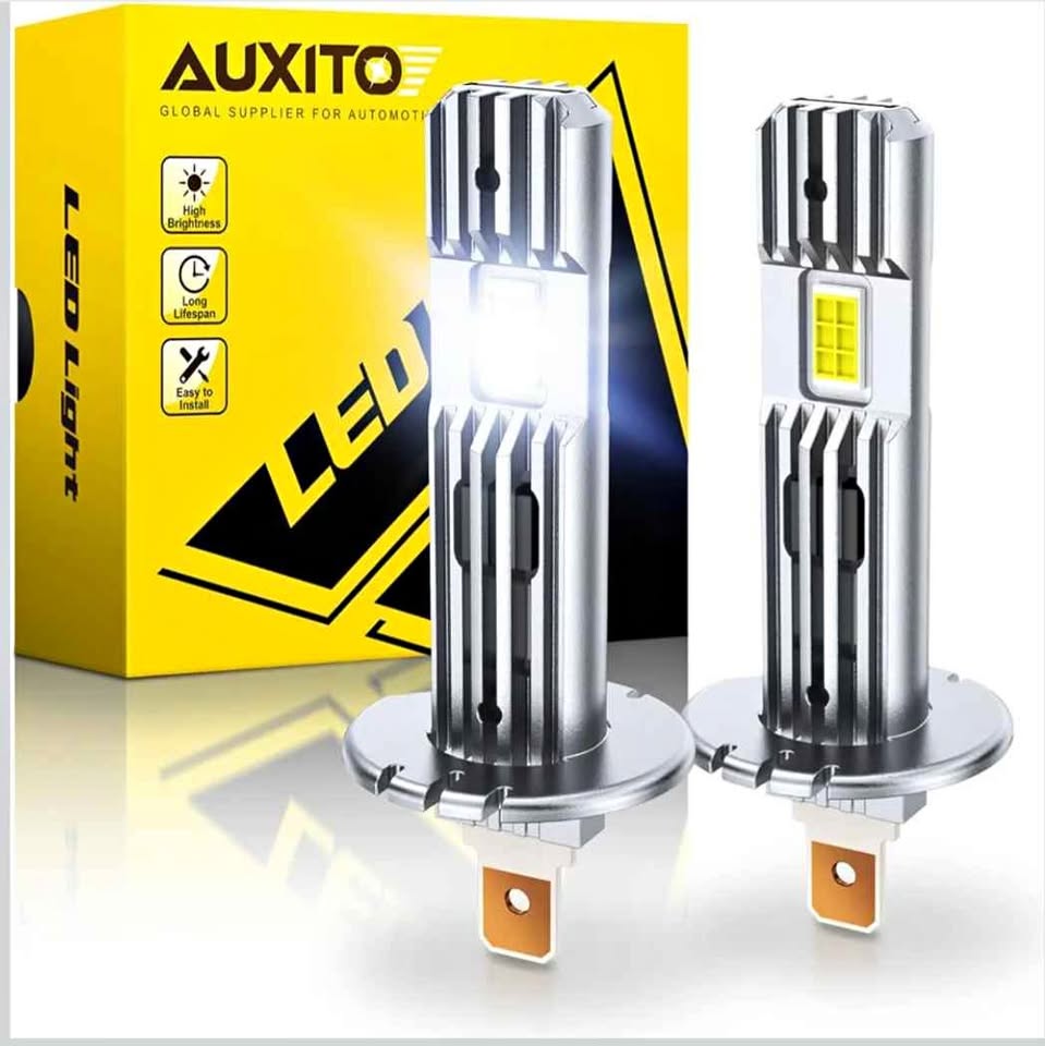 AUXITO H1 LED Headlight Bulbs – Pack of 2 Ampoules Phares 6500K 600%