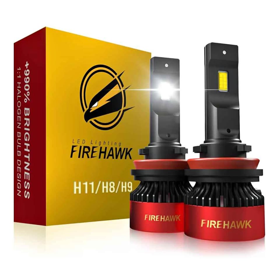 Ampoules LED H11H8H9H16 Firehawk 70 000LM 990% Headlight Bulbs Plug & Play Pack of 2