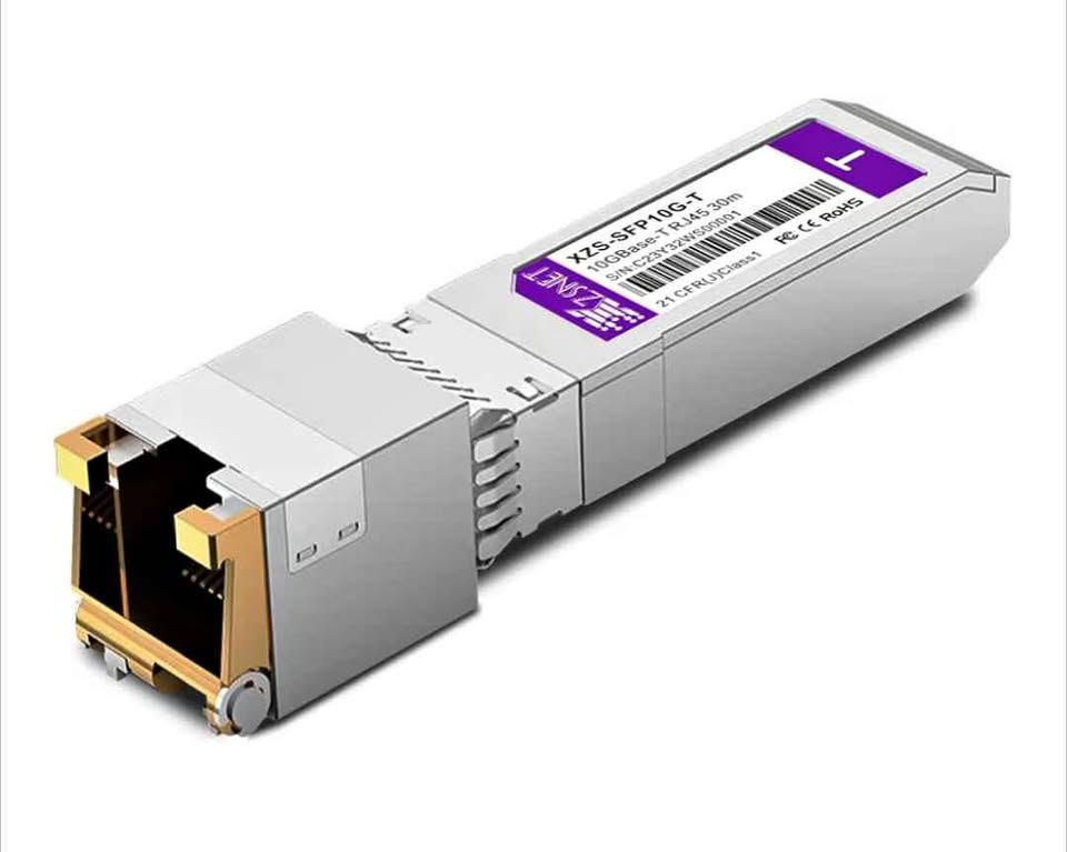 Transceiver SFP+ 10GBase-T RJ45 30m cuivre XZSNET XZS-SFP10G-T Open Box