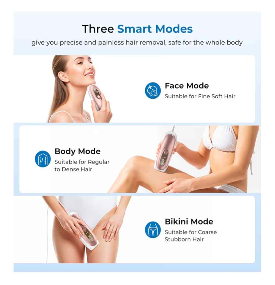 Aopvui IPL Laser Hair Removal Device Cooling 9 Levels Épilateur Lumière Pulsée Refroidissant
