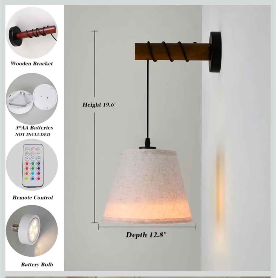 Appliques murales LED sans fil RGB télécommande 2x  Wireless LED wall sconces RGB remote set