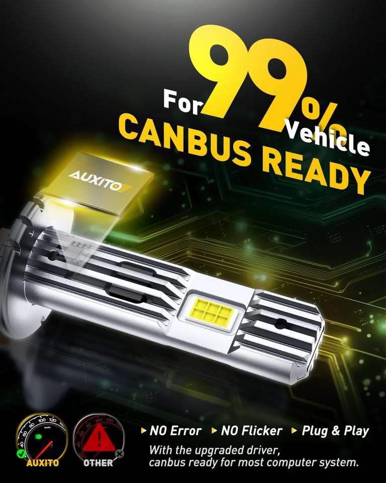 Ampoules H1 6500K haute visibilité 600%  High Visibility H1 Headlight Bulbs High Beam Fog 2-Pack