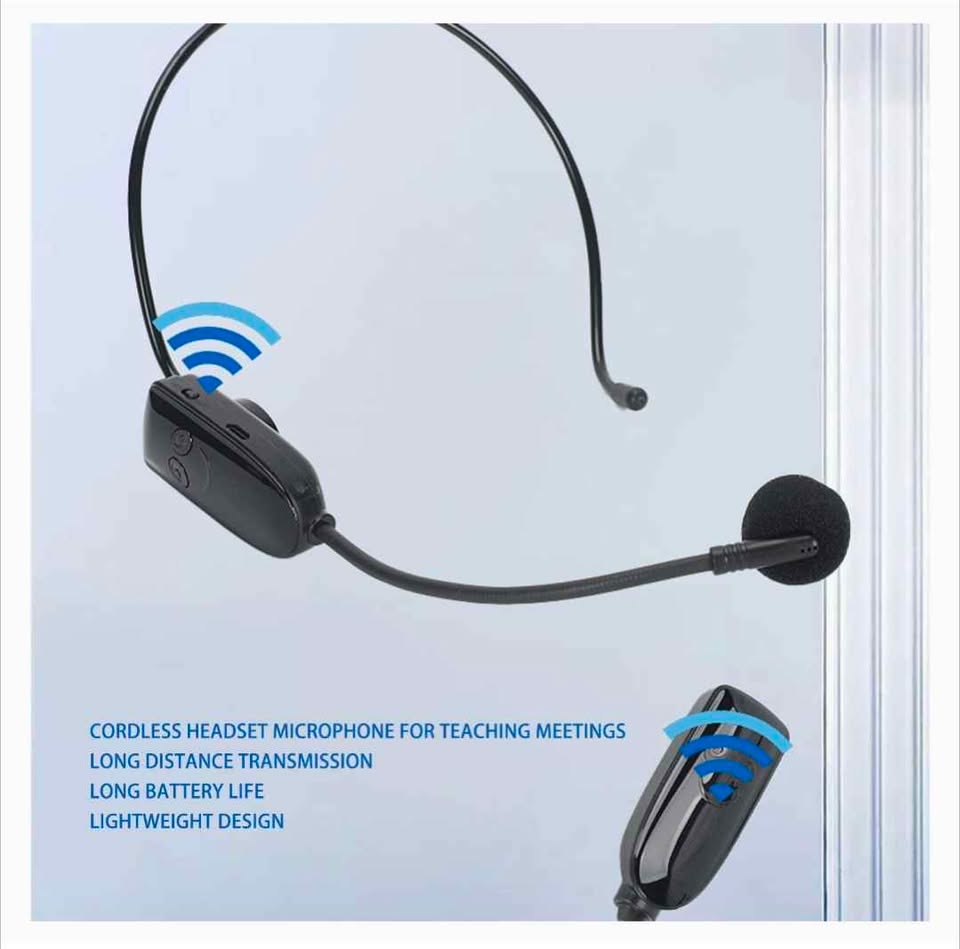 Micro serre-tête sans fil 2.4G Cours Chant Streaming  Wireless Headset Microphone Plug & Play W-03