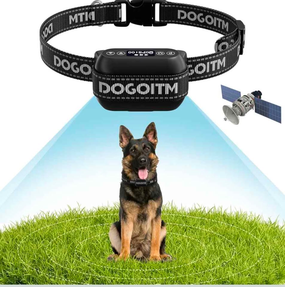 Clôture GPS sans fil pour chien DOGOITM  Wireless GPS Dog Fence Collar – No Wire, No App