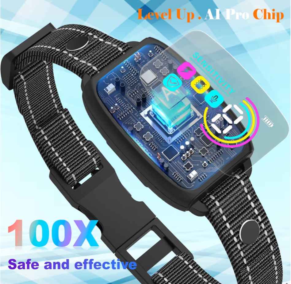 Collier Anti-Aboiement Chien 8–120 lbs  Smart AI Bark Collar All Breeds IPX7 Training
