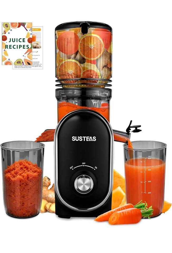 Extracteur à mastication lente SUSTEAS 300W Cold Press 5.3 large ouverture 1.5L juicer
