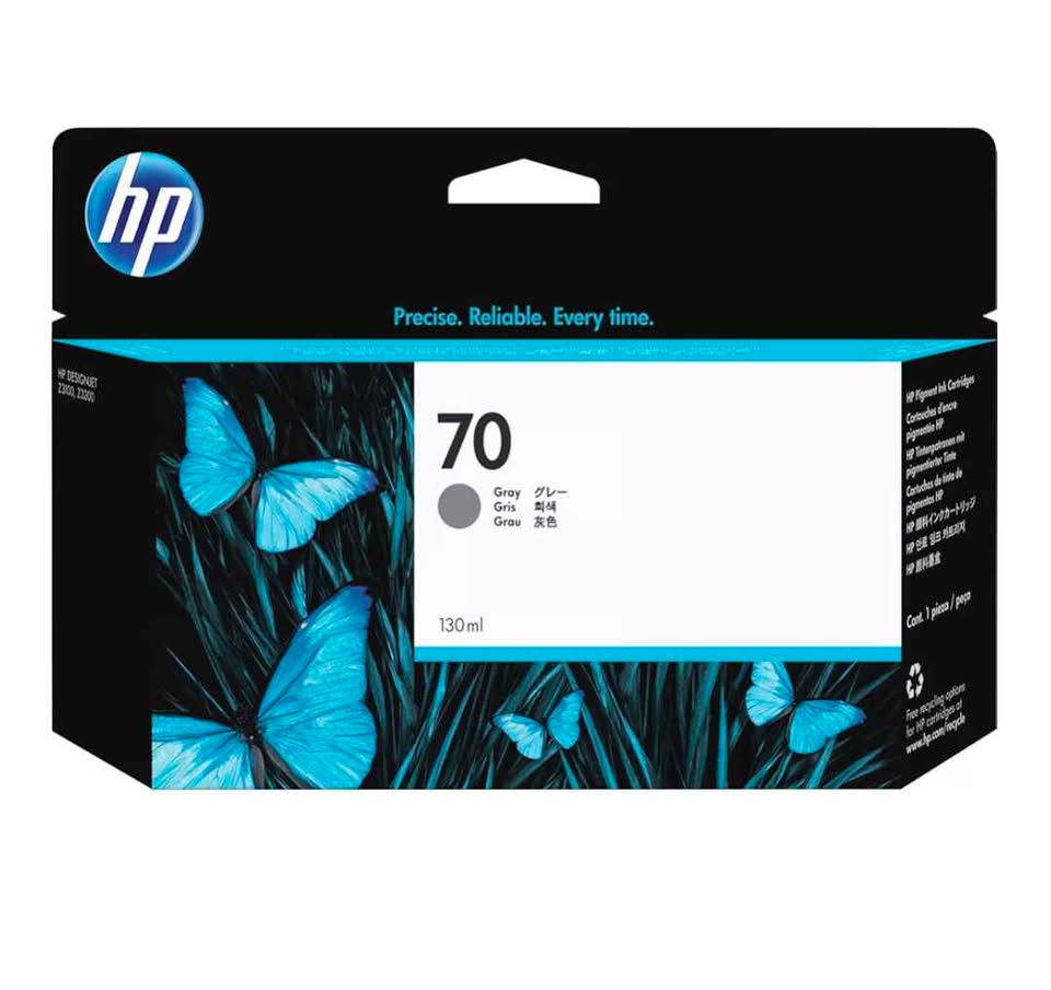 HP 70 Gray Ink 130ml DesignJet Z2100 Z3200  Cartouche grise imprimante grand format