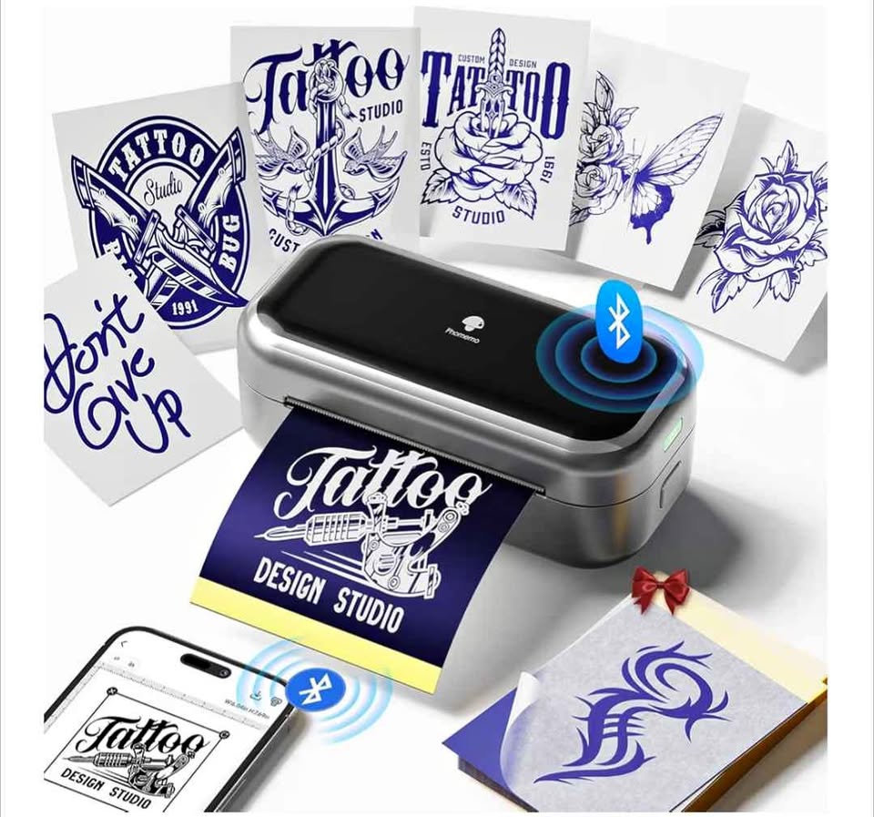 Imprimante stencil tatouage Phomemo Bluetooth thermique portable iOS Android Mini Printer thermal