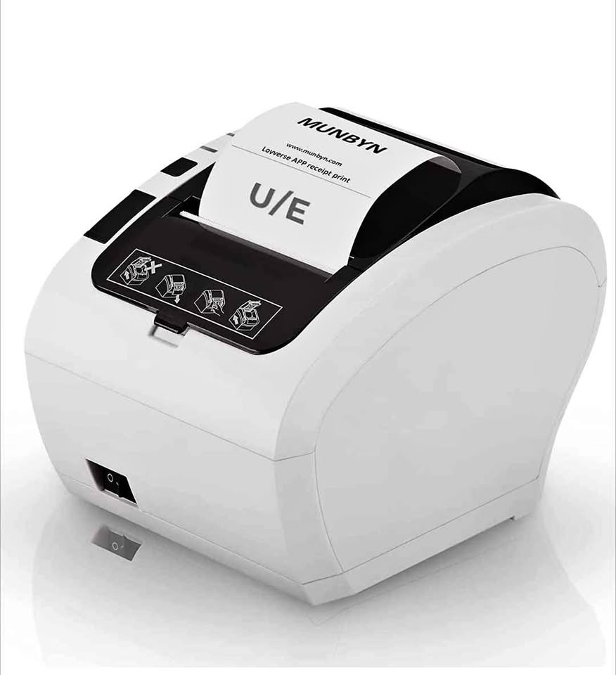 MUNBYN Imprimante Thermique POS 80mm USB Ethernet Auto-Cutter Rapide 230mms Réseau Stable