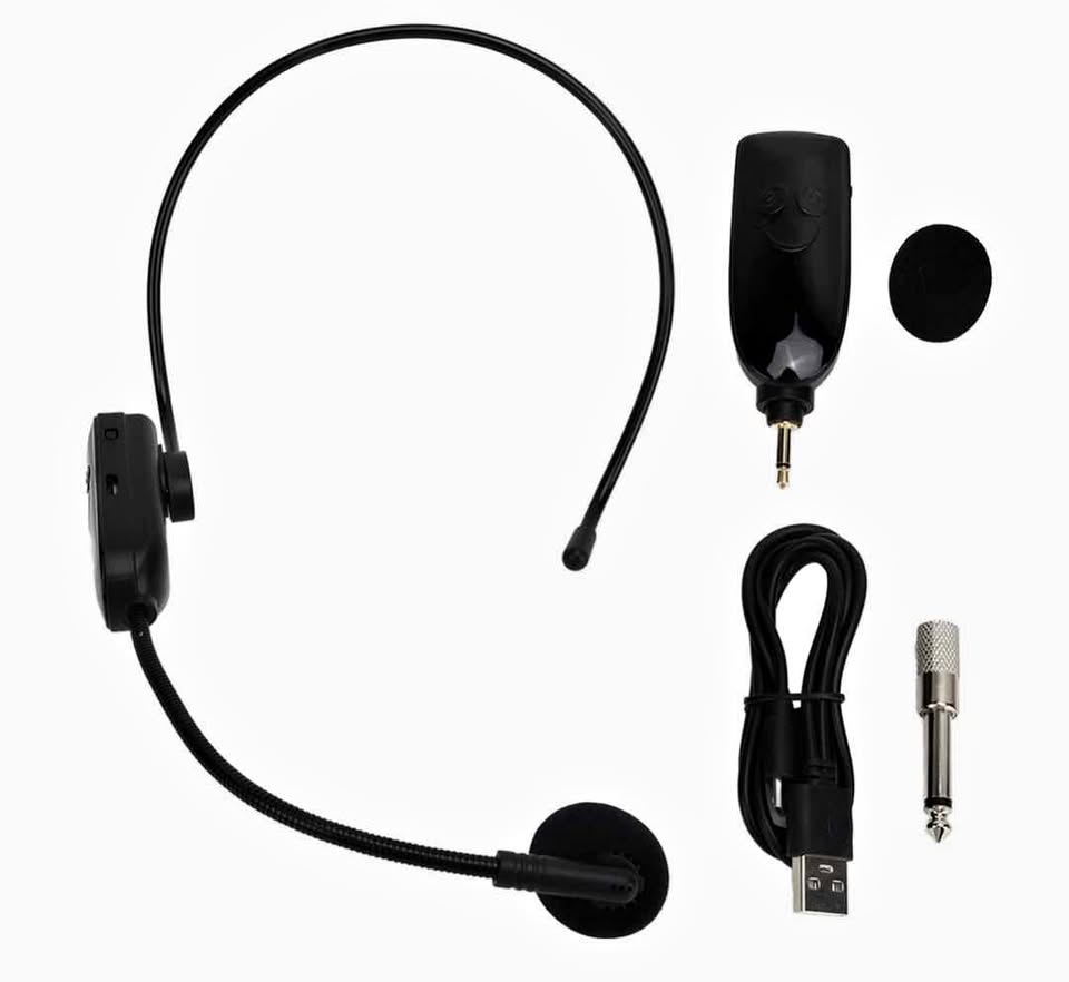 Micro serre-tête sans fil 2.4G Cours Chant Streaming  Wireless Headset Microphone Plug & Play W-03