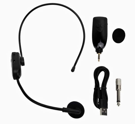 Micro serre-tête sans fil 2.4G Cours Chant Streaming  Wireless Headset Microphone Plug & Play W-03