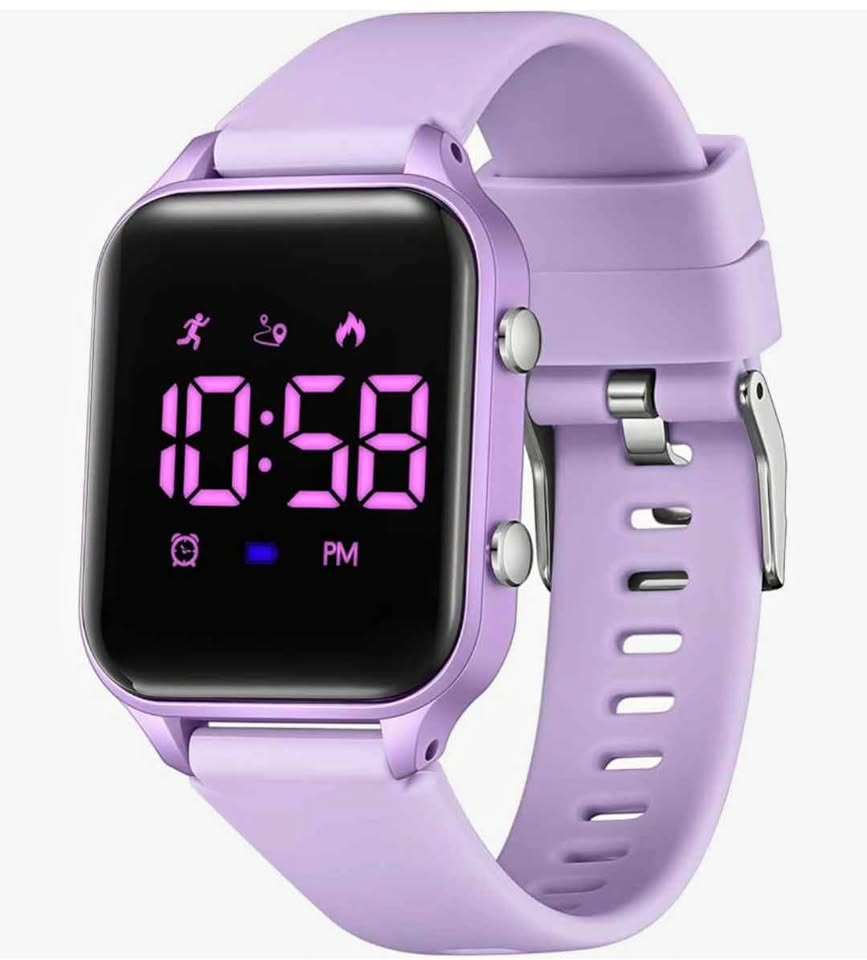 Montre enfants sans appli 5-13 ans  Kids Fitness Tracker Watch No App Waterproof Pedometer Purple