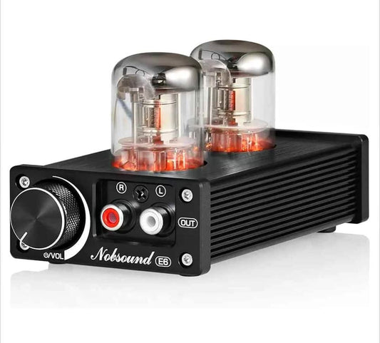 Nobsound E6 Préamplificateur à lampes stéréo Class A  Tube Preamp Stereo RCA