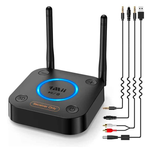 Récepteur Bluetooth aptX HD 5.3 longue portée pour système Hi-Fi RCA Optique AUX Coaxial Wireless