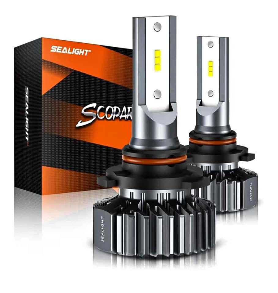 SEALIGHT 9005HB3 LED Headlights Ampoules 6000K Daylight Sans Ventilateur Haute Performance Pack 2
