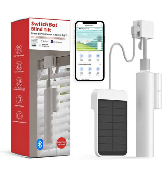Moteur stores intelligent solaire / Smart blind tilt motor solar Bluetooth Alexa hub required