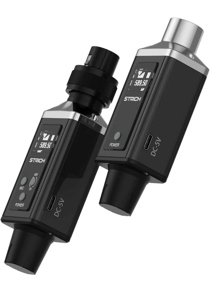 Système micro sans fil XLR plug-on UHF 16 canaux STRICH M3  Wireless XLR Plug-On Mic System