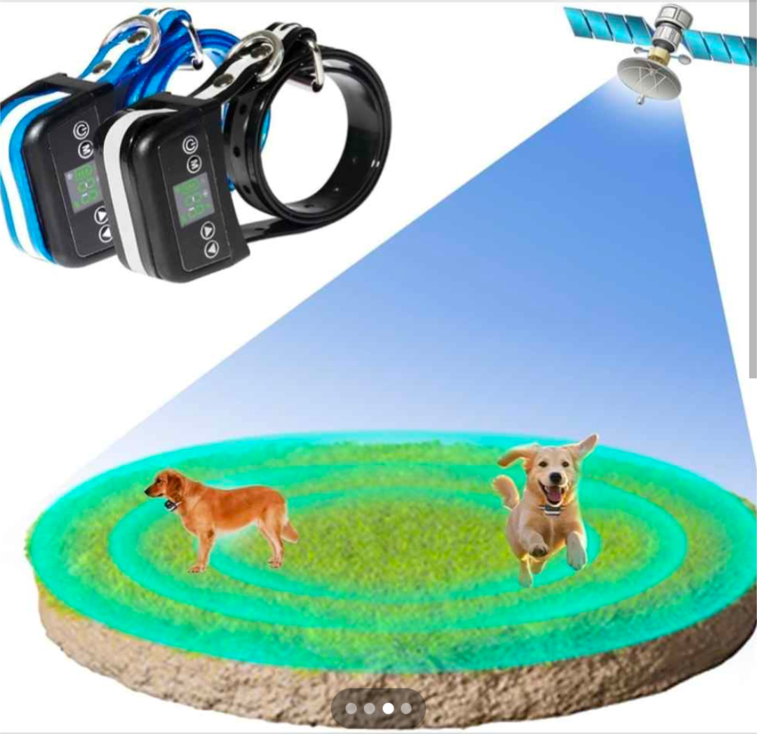 Clôture GPS sans fil 2 chiens portée réglable Waterproof Wireless GPS Fence 2 Dogs Adjustable Range