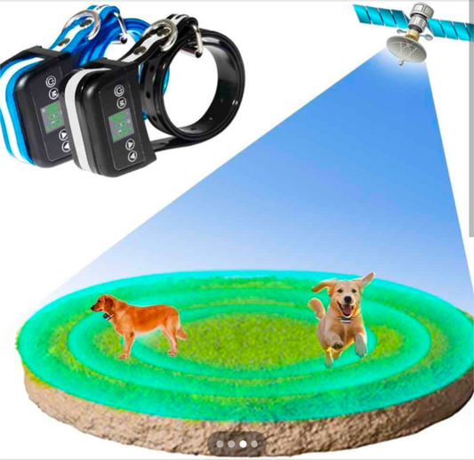 Clôture GPS sans fil 2 chiens portée réglable Waterproof Wireless GPS Fence 2 Dogs Adjustable Range