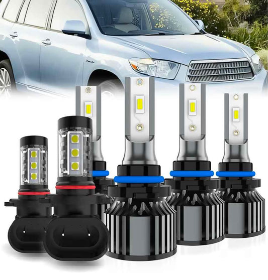 Kit LED TTDBDAN 9005  9006 Plug-and-Play 36000lm 6500K  Headlight Bulbs Combo Pack of 6 New